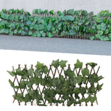 Artificial Hedges Fence Simulation Expandable Sun Protection Waterproof Artificial Topiary Hedge Plant for Garden Virginia Creeper Leaves - Extra Image