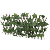 Artificial Hedges Fence Simulation Expandable Sun Protection Waterproof Artificial Topiary Hedge Plant for Garden Virginia Creeper Leaves