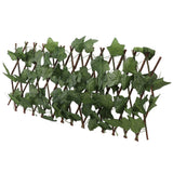 Artificial Hedges Fence Simulation Expandable Sun Protection Waterproof Artificial Topiary Hedge Plant for Garden Virginia Creeper Leaves