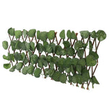 Artificial Hedges Fence Simulation Expandable Sun Protection Waterproof Artificial Topiary Hedge Plant for Garden Begonia Leaf - Side View