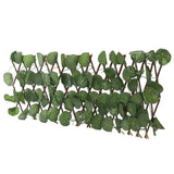 Artificial Hedges Fence Simulation Expandable Sun Protection Waterproof Artificial Topiary Hedge Plant for Garden Begonia Leaf - 45-Degree Angle