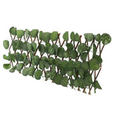 Artificial Hedges Fence Simulation Expandable Sun Protection Waterproof Artificial Topiary Hedge Plant for Garden Begonia Leaf - Rear View