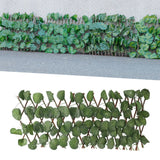 Artificial Hedges Fence Simulation Expandable Sun Protection Waterproof Artificial Topiary Hedge Plant for Garden Begonia Leaf - Extra Image