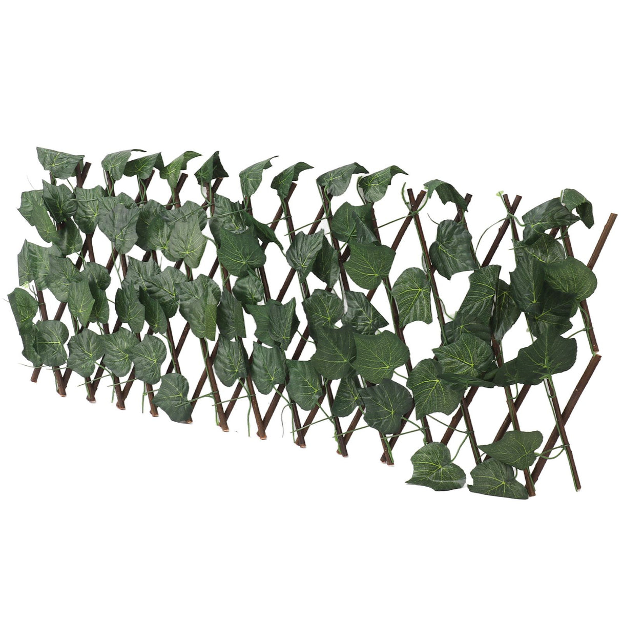 Artificial Hedges Fence Simulation Expandable Sun Protection Waterproof Artificial Topiary Hedge Plant for Garden Grape Leaves