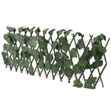 Artificial Hedges Fence Simulation Expandable Sun Protection Waterproof Artificial Topiary Hedge Plant for Garden Grape Leaves - 45-Degree Angle