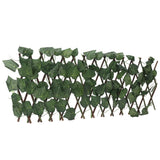 Artificial Hedges Fence Simulation Expandable Sun Protection Waterproof Artificial Topiary Hedge Plant for Garden Grape Leaves - Rear View