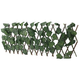 Artificial Hedges Fence Simulation Expandable Sun Protection Waterproof Artificial Topiary Hedge Plant for Garden Grape Leaves - Close-Up Angle