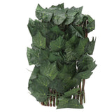 Artificial Hedges Fence Simulation Expandable Sun Protection Waterproof Artificial Topiary Hedge Plant for Garden Grape Leaves - Low Angle