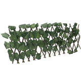 Artificial Hedges Fence Simulation Expandable Sun Protection Waterproof Artificial Topiary Hedge Plant for Garden Grape Leaves - Extra Image