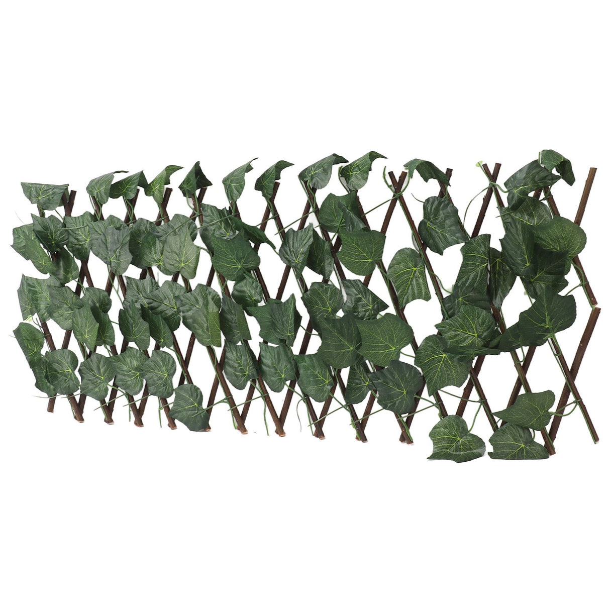 Artificial Hedges Fence Simulation Expandable Sun Protection Waterproof Artificial Topiary Hedge Plant for Garden Grape Leaves