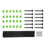 18 Fiberglass Rods 12 Connecting Pipes 12 Clips 12 Garden Stakes for Greenhouse Garden Raised Bed Grow Tunnel - Front View