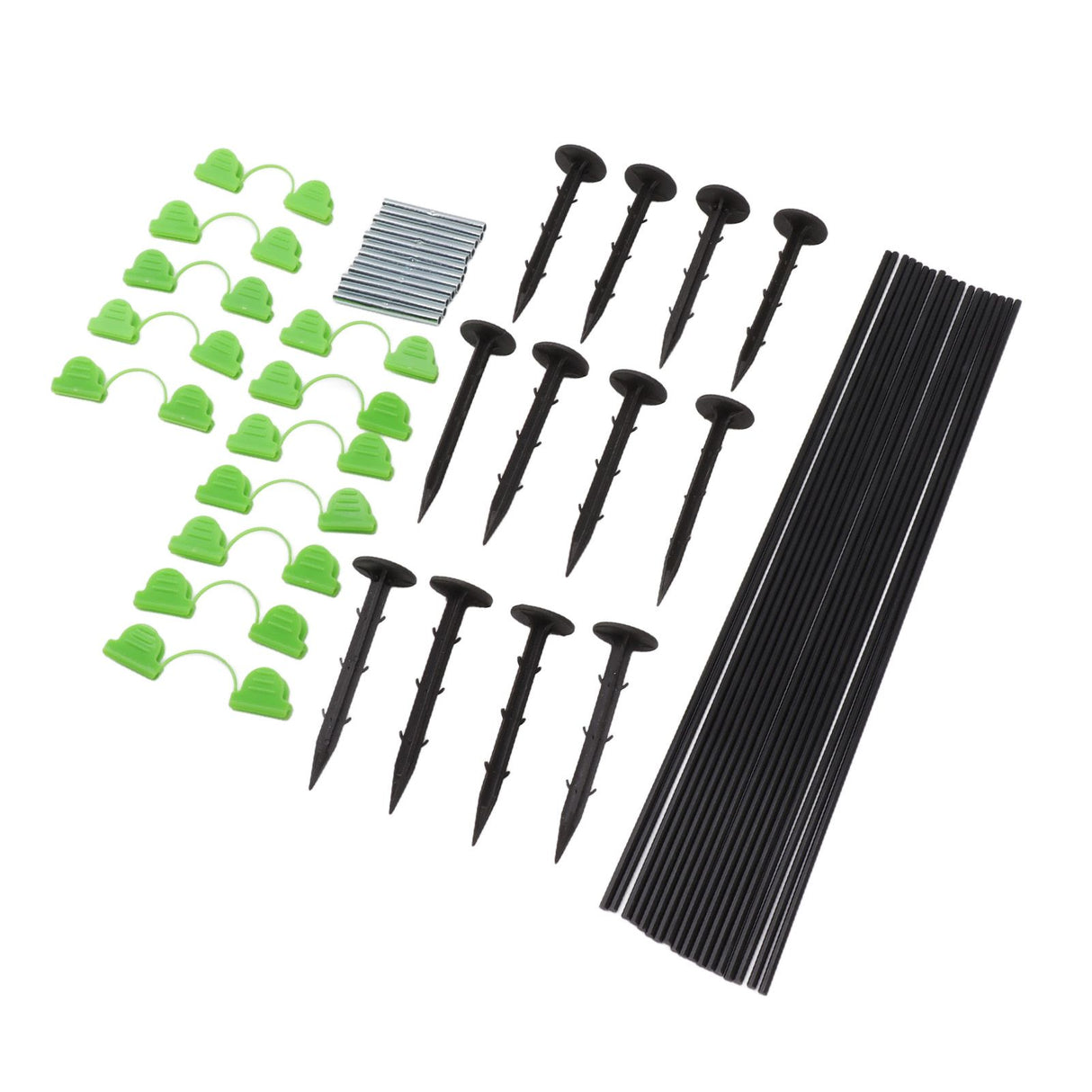18 Fiberglass Rods 12 Connecting Pipes 12 Clips 12 Garden Stakes for Greenhouse Garden Raised Bed Grow Tunnel