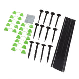 18 Fiberglass Rods 12 Connecting Pipes 12 Clips 12 Garden Stakes for Greenhouse Garden Raised Bed Grow Tunnel - Close-Up Angle