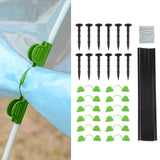 18 Fiberglass Rods 12 Connecting Pipes 12 Clips 12 Garden Stakes for Greenhouse Garden Raised Bed Grow Tunnel