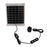 Solar Water Pump Kit 20W Submersible for Fountain Pond Bird Bath Irrigation Adjustable Water Volume with Switch - Rear View