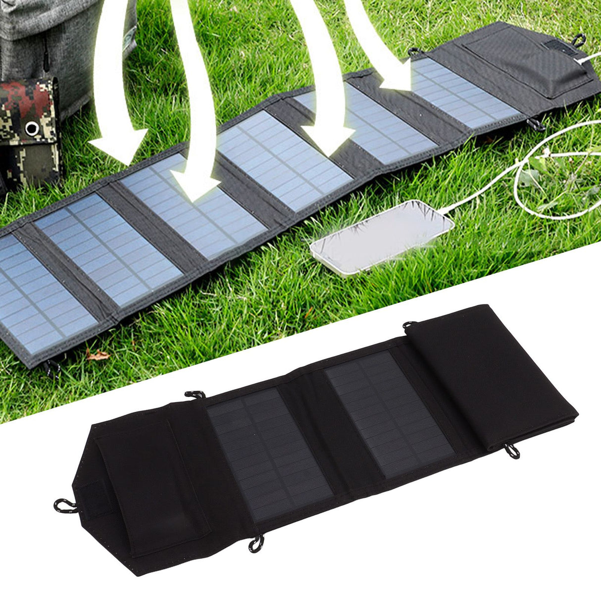 Solar Panel Charger IP65 Foldable 20W 5V USB Portable Solar Panel Charger for Smartphones Tablets