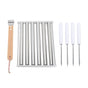 Detachable Stainless Steel Hot Dog Sausage Roller Rack Steamer With Extra Long Wood Handle 4 Skewers 6 Stick Design BBQ Tools S