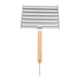 Detachable Stainless Steel Hot Dog Sausage Roller Rack Steamer With Extra Long Wood Handle 4 Skewers 6 Stick Design BBQ Tools L