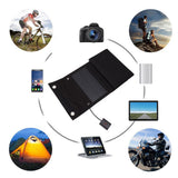 20W Solar Folding Bag Charger 5V USB Output IP65 Waterproof Portable Solar Panel Power Bank for Outdoor