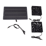 10W Solar Panel Fan Kit Weatherproof Solar Powered Dual Exhaust Fan Wall Mounted for Chicken Coops Greenhouses Sheds