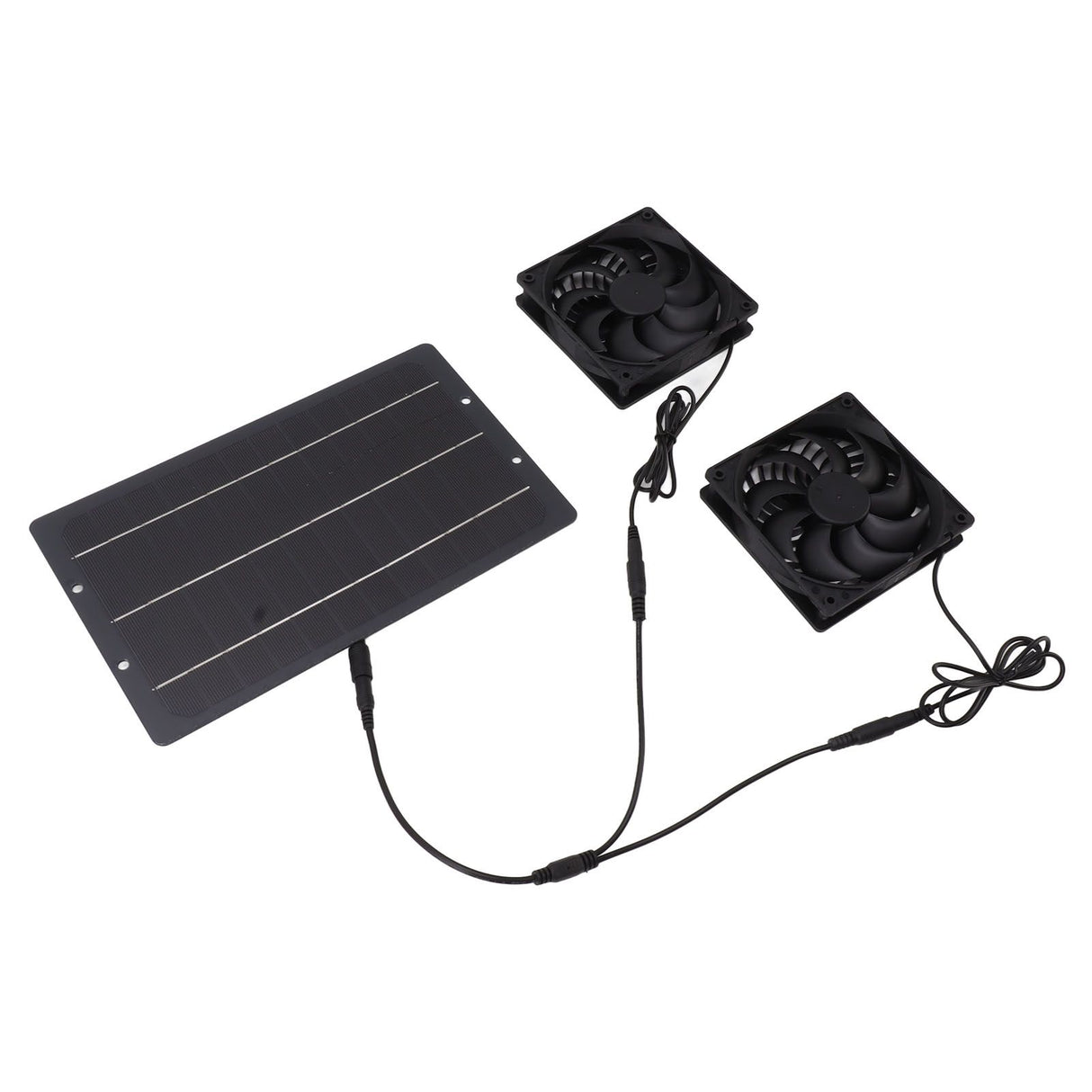 10W Solar Panel Fan Kit Weatherproof Solar Powered Dual Exhaust Fan Wall Mounted for Chicken Coops Greenhouses Sheds
