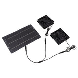 10W Solar Panel Fan Kit Weatherproof Solar Powered Dual Exhaust Fan Wall Mounted for Chicken Coops Greenhouses Sheds