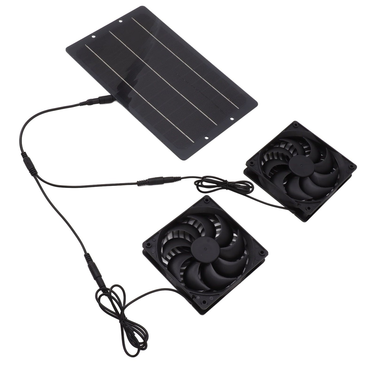 10W Solar Panel Fan Kit Weatherproof Solar Powered Dual Exhaust Fan Wall Mounted for Chicken Coops Greenhouses Sheds