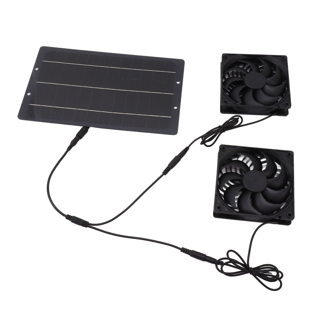 10W Solar Panel Fan Kit Weatherproof Solar Powered Dual Exhaust Fan Wall Mounted for Chicken Coops Greenhouses Sheds