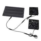 10W Solar Panel Fan Kit Weatherproof Solar Powered Dual Exhaust Fan Wall Mounted for Chicken Coops Greenhouses Sheds