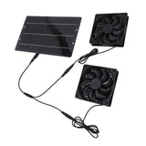 10W Solar Panel Fan Kit Weatherproof Solar Powered Dual Exhaust Fan Wall Mounted for Chicken Coops Greenhouses Sheds