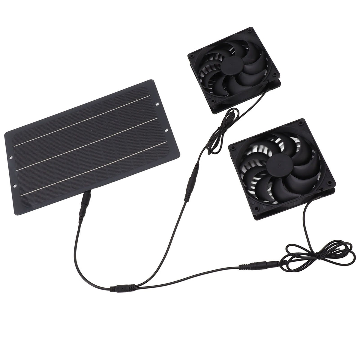 10W Solar Panel Fan Kit Weatherproof Solar Powered Dual Exhaust Fan Wall Mounted for Chicken Coops Greenhouses Sheds