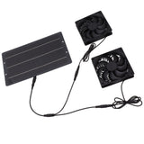10W Solar Panel Fan Kit Weatherproof Solar Powered Dual Exhaust Fan Wall Mounted for Chicken Coops Greenhouses Sheds