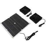 12W 12V Solar Panel Powered Fan Efficient Energy Conversion Solar Panel Dual Fan Kit