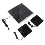 12W 12V Solar Panel Powered Fan Efficient Energy Conversion Solar Panel Dual Fan Kit