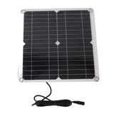 12W 12V Solar Panel Powered Fan Efficient Energy Conversion Solar Panel Dual Fan Kit - Close-Up Angle