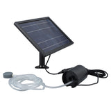Solar Air Pump with 2 Bubble Stones with Hose 8W 10V 2400mAh ABS and Polysilicon Solar Oxygen Pump for Pond Pool - Side View