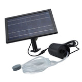 Solar Air Pump with 2 Bubble Stones with Hose 8W 10V 2400mAh ABS and Polysilicon Solar Oxygen Pump for Pond Pool - 45-Degree Angle