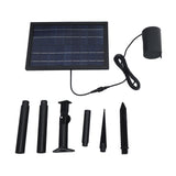 Solar Air Pump with 2 Bubble Stones with Hose 8W 10V 2400mAh ABS and Polysilicon Solar Oxygen Pump for Pond Pool