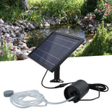 Solar Air Pump with 2 Bubble Stones with Hose 8W 10V 2400mAh ABS and Polysilicon Solar Oxygen Pump for Pond Pool