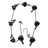 Rain Chain Outdoor Mobile Birds Cup Rain Chain Decorative Replacement for Gutters Downspouts - Side View