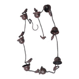 Rain Chain Outdoor Mobile Birds Cup Rain Chain Decorative Replacement for Gutters Downspouts - Top-Down View