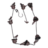 Rain Chain Outdoor Mobile Birds Cup Rain Chain Decorative Replacement for Gutters Downspouts