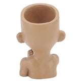 Head Planter Resin Face Planter Weather Resistance Drain Hole Plant Pot for Home Garden Office Dark Color - Extra Image