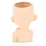 Head Planter Resin Face Planter Weather Resistance Drain Hole Plant Pot for Home Garden Office Light Color - Extra Image