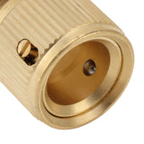 2PCS Water Hose Quick Connector Brass 3/4 Inch Male and Female Garden Hose Fitting Adapter for Repair