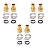 3 Set Garden Hose Repair Kit Hose Repair Connector with Clamps for 3/4 5/8 Garden Hose