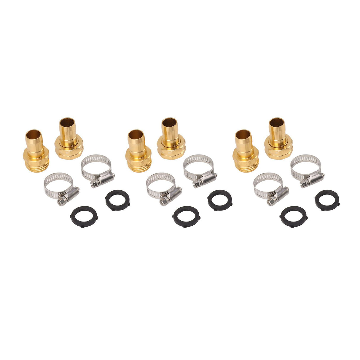 3 Set Garden Hose Repair Kit Hose Repair Connector with Clamps for 3/4 5/8 Garden Hose