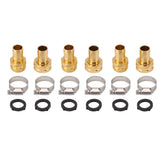 3 Set Garden Hose Repair Kit Hose Repair Connector with Clamps for 3/4 5/8 Garden Hose - Close-Up Angle