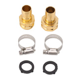 3 Set Garden Hose Repair Kit Hose Repair Connector with Clamps for 3/4 5/8 Garden Hose