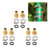 3 Set Garden Hose Repair Kit Hose Repair Connector with Clamps for 3/4 5/8 Garden Hose